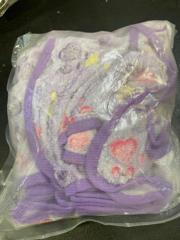 Photo 1 of Tatuo 4 Pcs Dog Blanket for Pet Puppy Teething Toys Paw Print Fleece Blanket for Pet Cat Soft Warm Sleep Mat Guinea Pig Cage Mat (Small ( 24 x 16 Inch ) Purple)