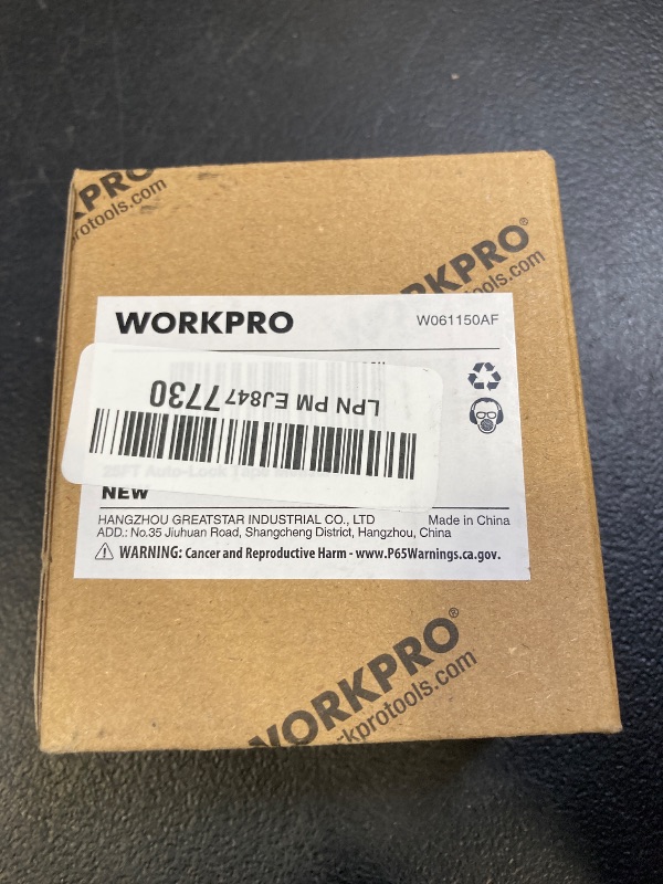Photo 1 of WORKPRO 25FT Auto-Lock Tape Measure, 1/8 Fractions Easy Read Measuring Tape, Double Retract Measurement Tape Accuracy 1/32 for Engineer with Magnetic Hook, Rubber Protective Casing