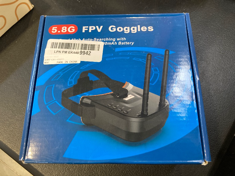 Photo 1 of 5.8G FPV Goggles with Antennas: 3 Inch Screen 5.8G 40CH Build in Battery Video Headset for Analog FPV camera and Transmitter FPV Drone RC Car Airplane RC Hobbies by Speedybee