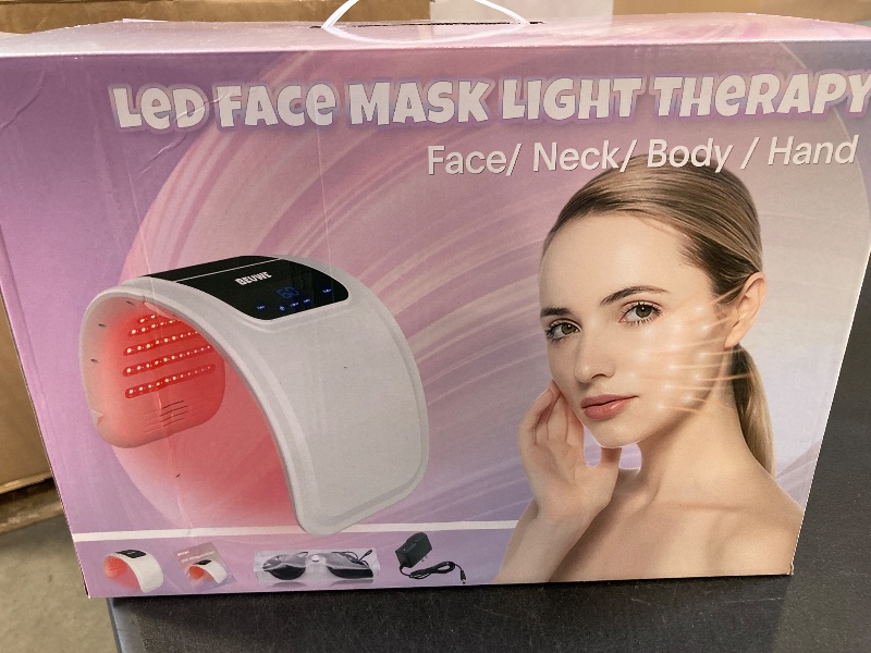 Photo 1 of Red Light Therapy for Face, Led Face Mask Light Therapy Red & Blue Rejuvenation Tool SPA Equipment Led Neck Body Hand Mask for Skincare at Home