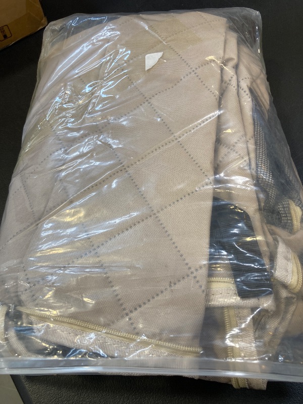Photo 1 of Dog Car Seat Cover, 600D Heavy Durable Dog Seat Cover for Back Seat, 100% Waterproof Scratch Proof Nonslip Dog Hammock for Car with Side Flap, Pet Back Seat Covers for Cars with Seatbelt Khaki