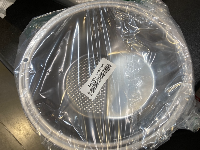 Photo 1 of Rice Washer Strainer Bowl, Fine Mesh Rice Rinser Multi Purpose Ric-e Drainer Strainer Colander Bowl Kitchen Tool for Cleaning Fruits, Vegetables, Bean (COLOR:silver)