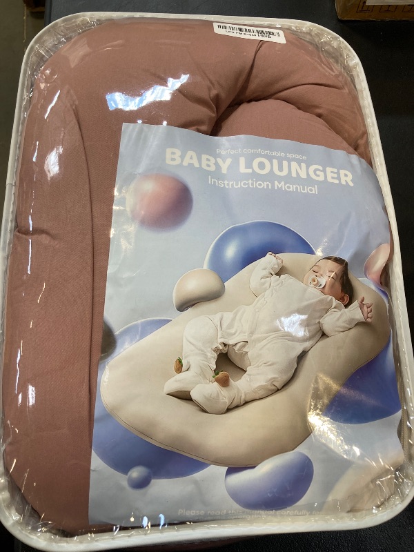 Photo 1 of Baby Lounger - Baby Lounger Pillow for Newborn, 0-24 Months, Infant Lounger for Home and Travel, Soft Cotton, Co Sleeping Baby Nest, Newborn Babies Essentials Gifts, Pink (Lounger Cover Included)