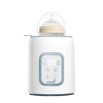 Photo 1 of GROWNSY Bottle Warmer, 8-in-1 Fast Baby Milk Warmer with Timer for Breastmilk or Formula, Accurate Temperature Control, Multifunctional Baby Bottle Warmers for All Bottles- Blue