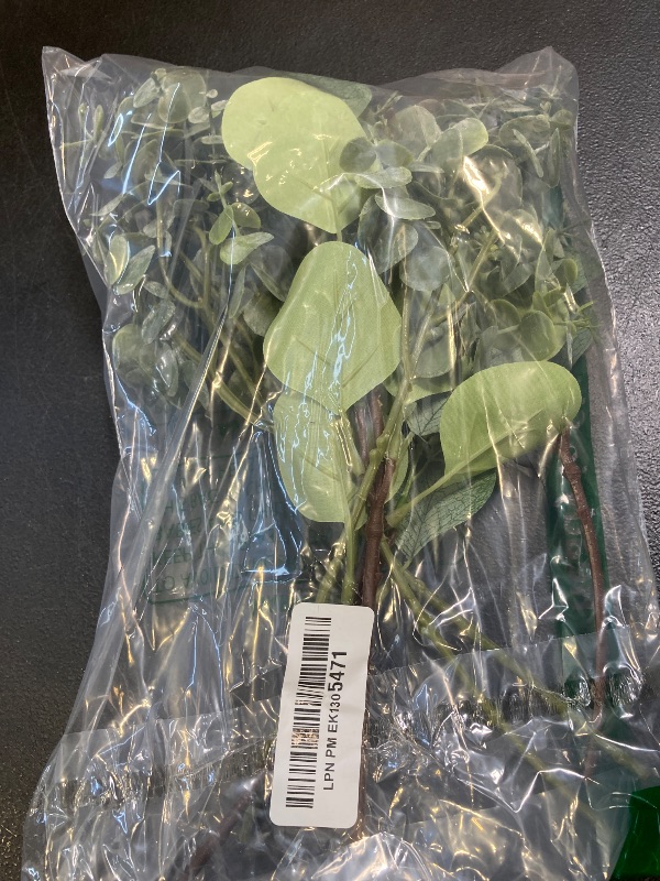 Photo 1 of Bulk Artificial Silver Dollar Eucalyptus Leaves Picks Stems and Faux Branches for Vase Bouquets Floral Arrangement Wreath Rustic Farmhouse Greenery Decoration