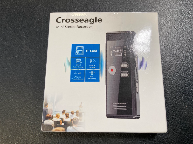 Photo 1 of 64GB Digital Voice Activated Recorder with Playback - 4552 Hours Audio Recording Device, 3072Kpbs HD Dual MIC Tape Recorder Device for Lecture A-B Repeat, MP3 Player,?64GB TF Card Included?