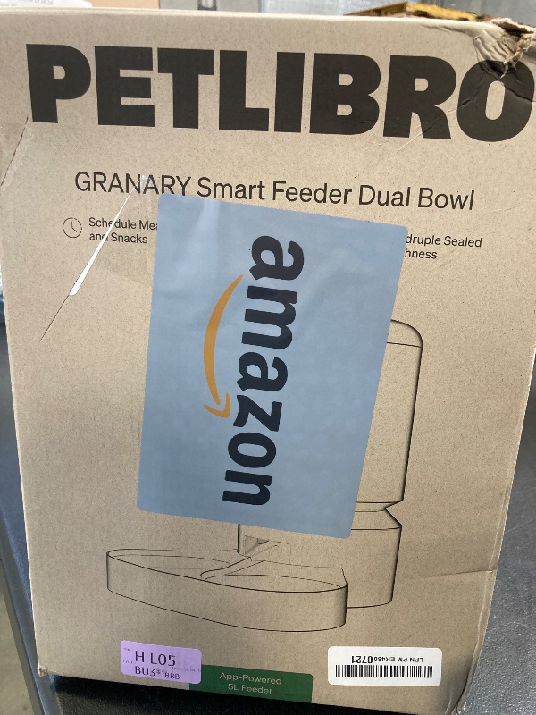 Photo 1 of PETLIBRO Automatic Cat Feeder for 2Cats, 5L Timed Dual Dog Food Dispenser, 5G WiFi Pet Feeder with APP Remote Feeding, 1-10 Meals/Day, 10s Meal Call, Double Trays
