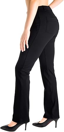 Photo 1 of Yogipace, Belt Loops, Women's Petite/Regular/Tall Straight Leg Yoga Dress Pants - SIZE XL