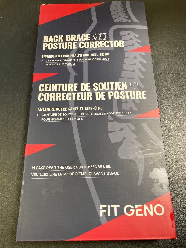 Photo 1 of Fit Geno Back Brace Posture Corrector for Women and Men, Shoulder Straightener, Adjustable Full Back Support, Upper and Lower Back Pain Relief - Scoliosis, Hunchback, Hump, Thoracic, Spine Corrector