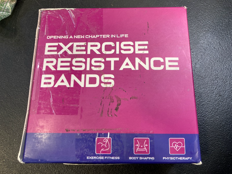 Photo 1 of Resistance Bands for Working Out, Exercise Bands for Physical Therapy, Stretch, Recovery, Pilates, Rehab, Strength Training and Yoga Starter Set