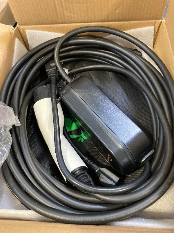 Photo 1 of 40Ft Cord Electric Vehicle Charger Level 1 & 2 16 Amp EV Charging Station with NEMA5-15P & 6-20 Plug, Compatible with J1772 Electric Cars Household Travel Portable Charger