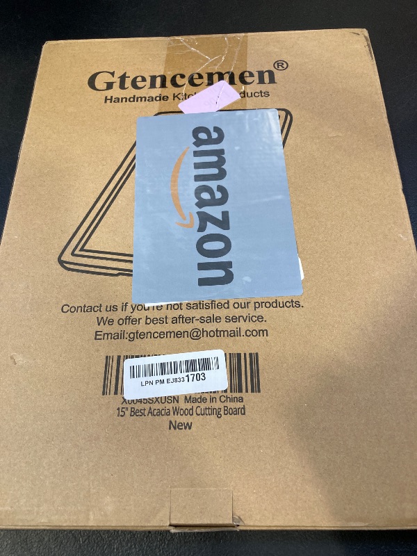 Photo 1 of Gtencemen Acacia Wood Cutting Boards for Kitchen, Wooden Chopping Board with Side Handle and Juice Groove, 15" X 11" Carving Board, Butcher Block, Cheese Charcuterie Boards for Meat, Fruit, Steak