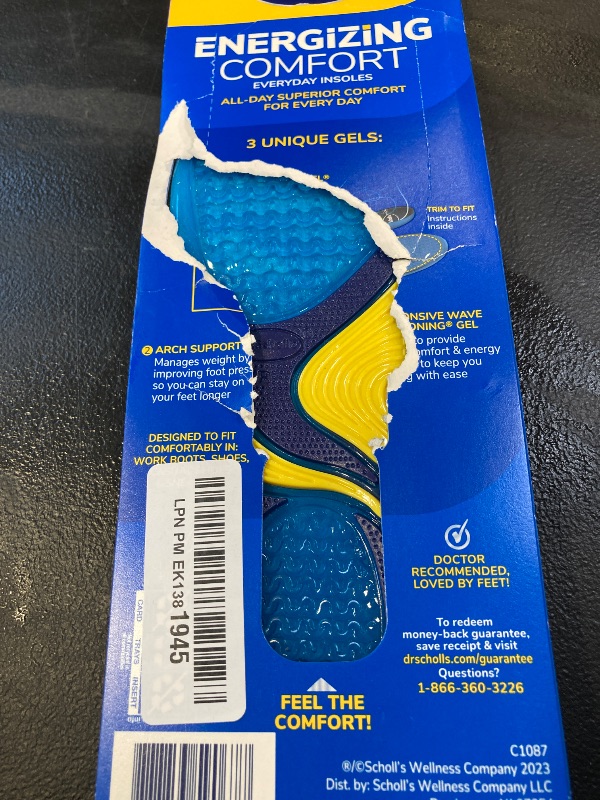 Photo 1 of Dr. Scholl’s Energizing Comfort Women’s Everyday Insoles with Massaging Gel - Clinically Proven, All-Day Energy and Comfort Inserts with Patented Triple Gel Design - Shock Absorbing, Arch Support