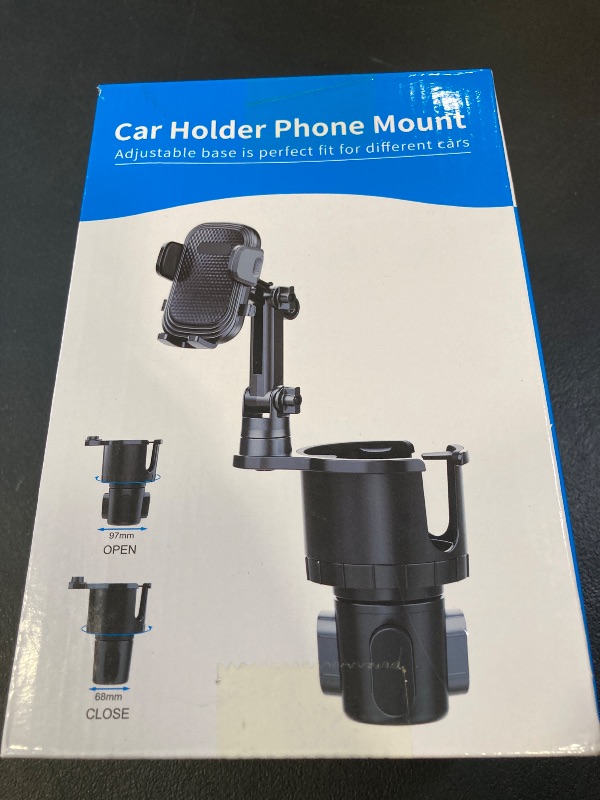 Photo 1 of Cup Holder Phone Mount for Car, Upgraded 2 in 1 Car Cup Phone Holder Expander with Adjustable Base,360 Degree Rotation, This Hill Cup Phone Holder for Car Compatible iPhone, Samsung & All Smartphones