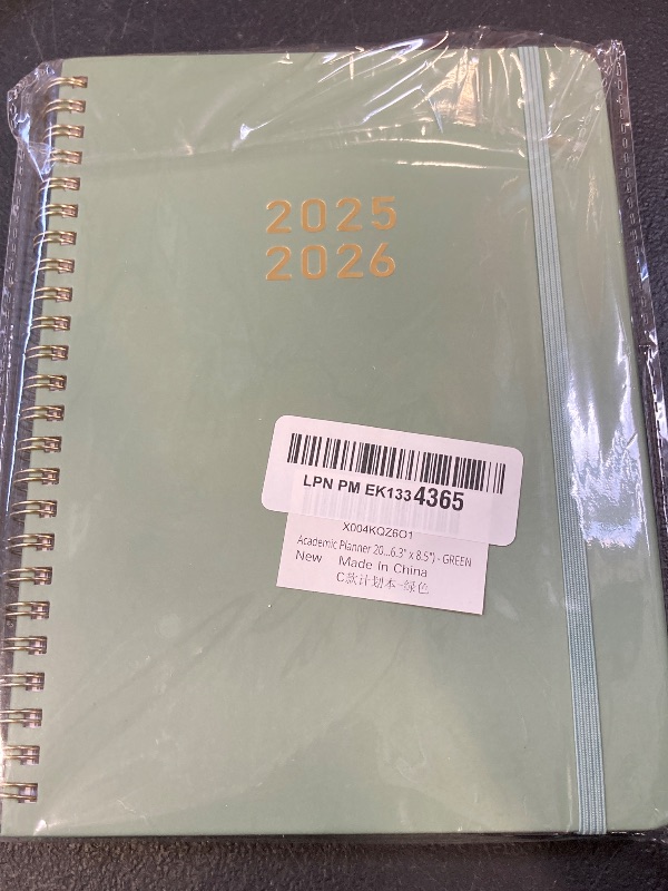 Photo 1 of Planner 2025-2026, Weekly and Monthly Calendar Academic Planner (July 2025 - June 2026), Hardcover Teacher School Student Agenda with Tabs, Ideal for School Office Supplies, A5 (6.3" x 8.5") - Green