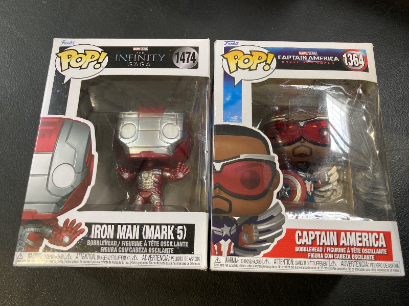 Photo 1 of Funko Pop - Marvel Iron Man + Captain America Bundle Pack / Final Sale