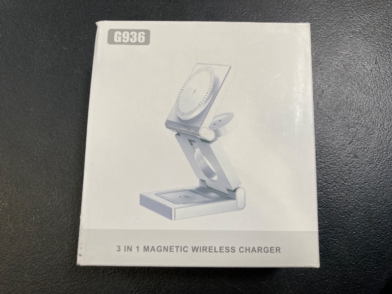 Photo 1 of 3 in 1 Wireless Charging Station for Apple Multple Devices - Foldable Magnetic Wireless Charger Dock -Travel 18W Charging Pad for iPhone 16 15 14 13 12 Pro/Pro Max/Plus/Watch & Airpods All Series