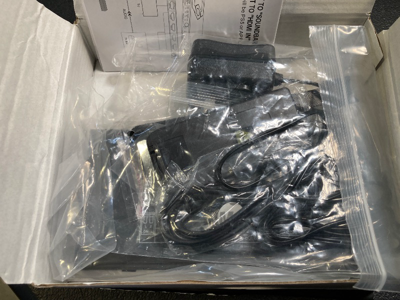 Photo 1 of 8K@60Hz 4K@120Hz HDMI2.1 Switch 4 in 1 Out with eARC, ARC Audio Extractor,7.1Ch,SPDIF 5.1Ch,48Gbps,HDCP2.3 Bypass,VRR,IR,3D,HDR 10,Dolby Atmos, Compatible with QLED TV,PS5,Xbox,Sonos Sound bar, Apple TV