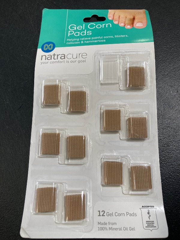 Photo 1 of NatraCure Gel Toe Protectors - Reusable Covers for Women and Men, Bandages, Pads, Sleeves for Ingrown Toenails, Corns, Blisters, Plantar Warts - 12 Pack