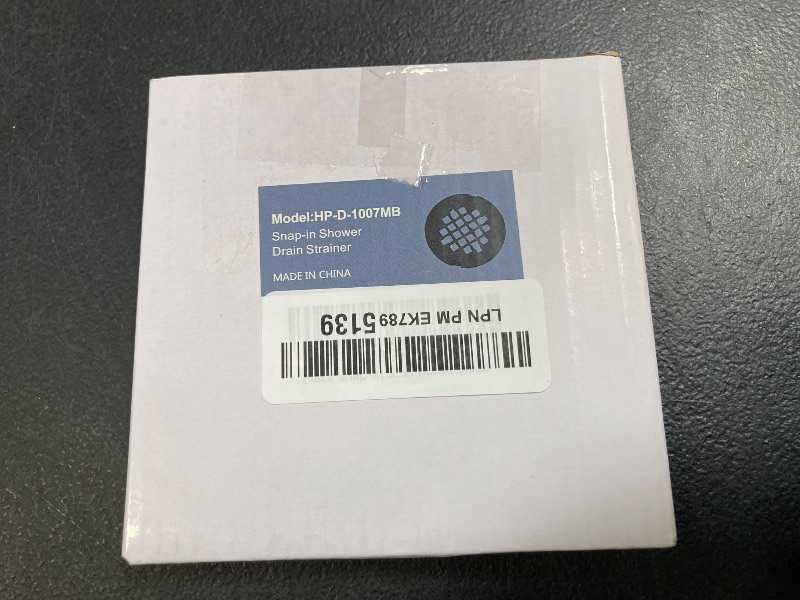 Photo 1 of Black Snap-in Shower Drain Cover, Hidrop 4-1/4" OD Round Shower Strainer Grid, Easy-to-Install Replacement Cover Stainless Steel Matte Black