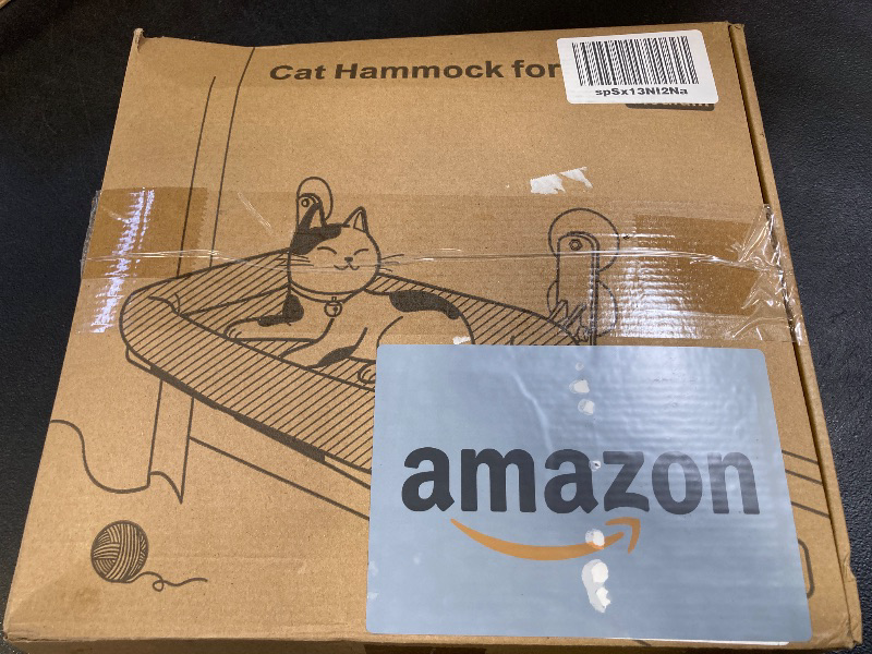 Photo 1 of Zakkart Foldable Cat Hammock for Window - Cordless, Embeded Machine Washable Bed, Robust Metal Frame - Cat Window Perch for Large Cats and Kittens (Gray Bolster Bed, Medium)