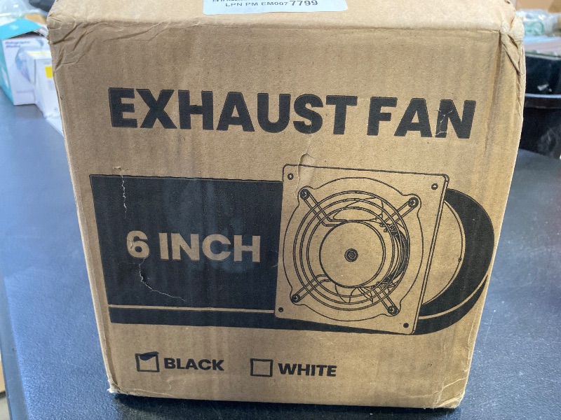 Photo 1 of HG Power 6 Inch Exhaust Fan, 308CFM Wall Exhaust Fan for Kitchen, Metal Extractor Fan for Attic, Garage, Window Ventilation, HVAC System