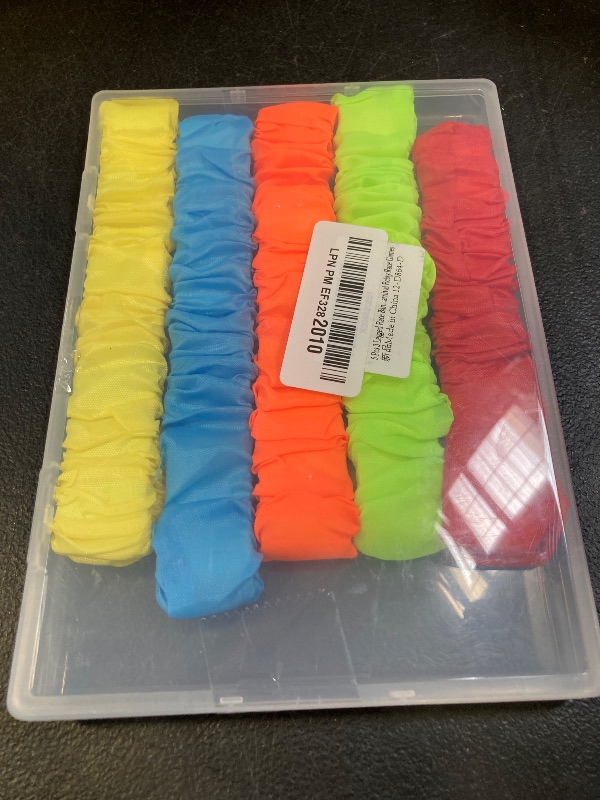 Photo 1 of Augshy 5 Pcs 3 Legged Race Bands, Colorful Elastic Tie Rope Bands for Carnival Relay Race, Field Day Games, Adults Outdoor Team Game Party Supplies