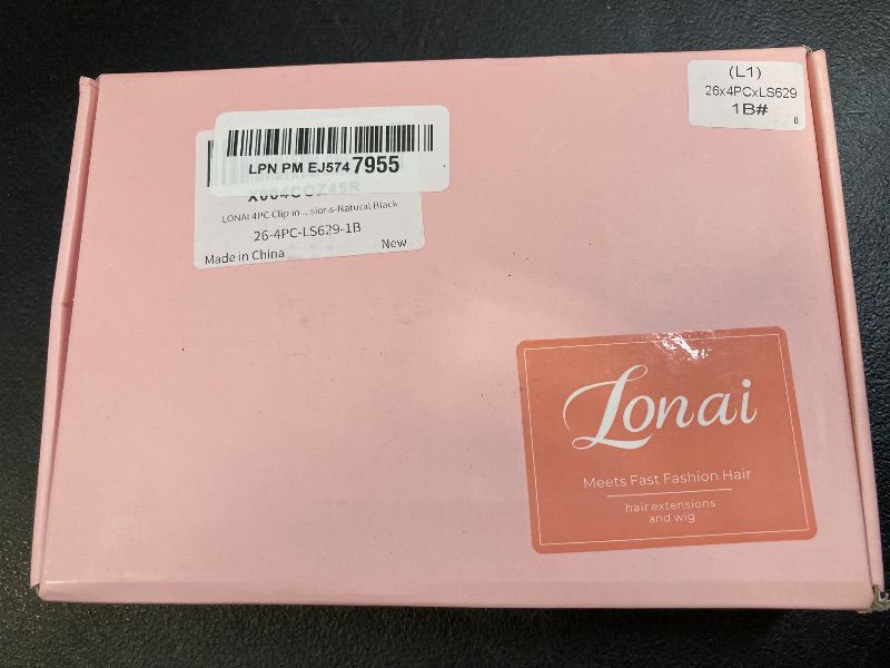 Photo 1 of LONAI 4PC Clip in Hair Extensions, 100? Pure Protein Silk Curly Hair Extension for Women, 26 Inch Long Soft Natural Hair Extensions-Natural Black