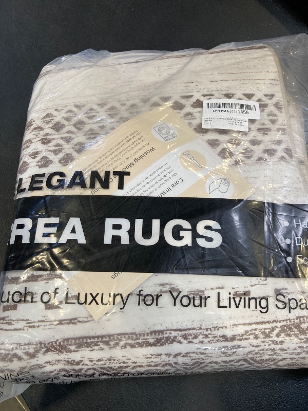 Photo 1 of Tortania Area Rug Living Room Rugs - 6x9 Washable Large Soft Neutral Boho Moroccan Bohemian Farmhouse Rug Indoor Floor Carpet for Bedroom Under Dining Table Home Office Décor - Cream Brown