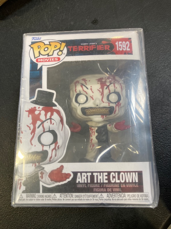 Photo 1 of POP Movies: Terrifier - Bloody Art The Clown Funko Vinyl Figure (Bundled with Compatible Box Protector Case) Multicolor 3.75 inches / Final Sale 
