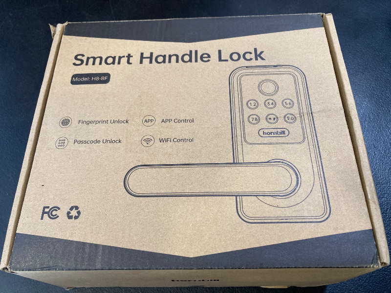 Photo 1 of WiFi Smart Lock: Hornbill Keyless Entry Door Lock with Handle, APP Remote Keypad Fingerprint Code Unlock, Auto-Lock, Suitable for Home/Office/Rental/Hotel