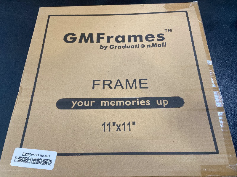 Photo 1 of GMFrames Graduation Photo Shadow Box Frame with Tassel Holder for 8x10 Pictures, Solid Wood Real Glass, Black over Gold Double Mat, Wall & Tabletop Design