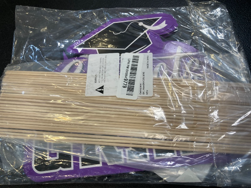 Photo 1 of 30PCS Graduation Party Decorations Congrats Grad Table Centerpiece, Table Decorations, Congratulate Graduation Centerpiece Sticks Table Toppers for Graduation Party Supplies (Purple)
