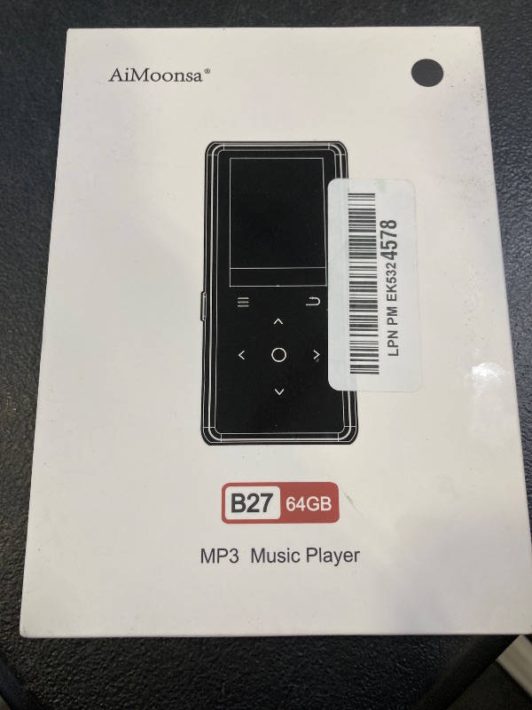Photo 1 of 64GB MP3 Player with Bluetooth 5.2, AiMoonsa Music Player with Built-in HD Speaker, FM Radio, Voice Recorder, HiFi Sound, E-Book, Earphones Included