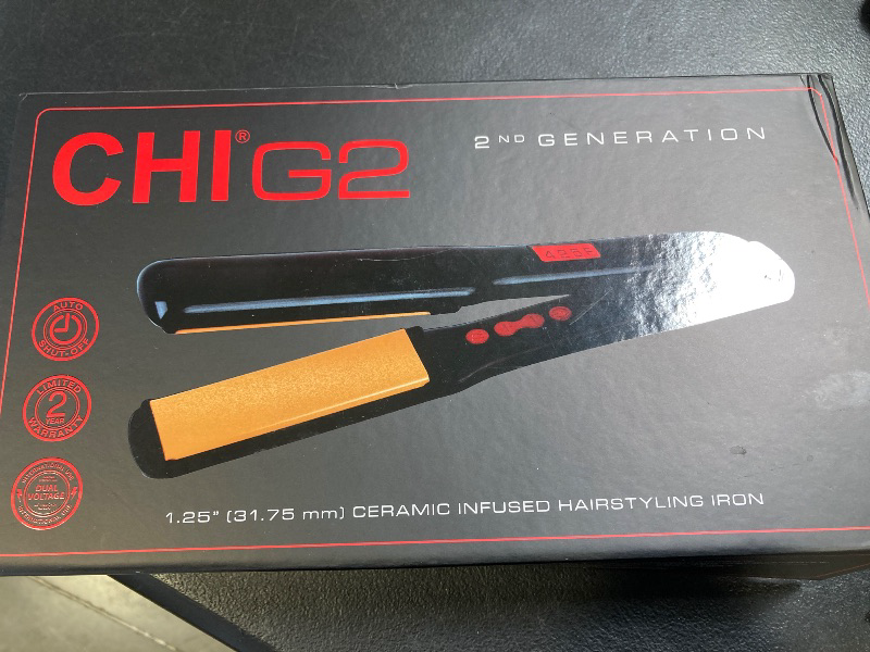 Photo 1 of CHI G2 Flat Iron, Hair Straightener For A Smooth Finish, Ceramic Heater For 40 Second Heat Up, Durable Design, 1.25" Iron