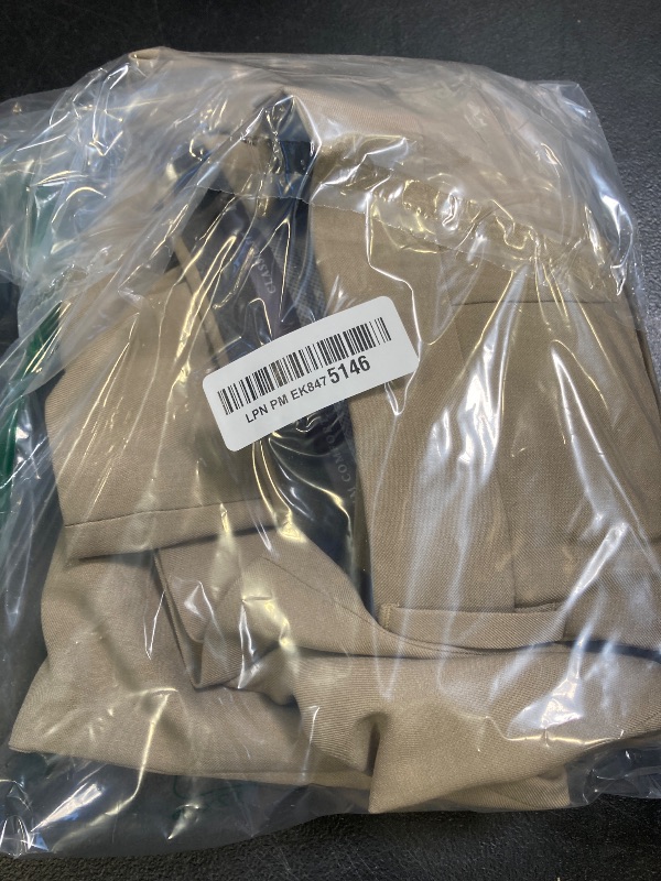 Photo 1 of Haggar Men's Premium Comfort Classic Fit Flat Front Dress Pants-Regular and Big & Tall Sizes, Medium Khaki, 36W x 34L