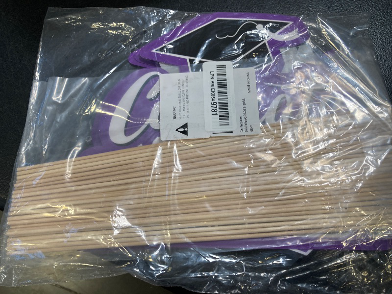 Photo 1 of 30PCS Graduation Party Decorations Congrats Grad Table Centerpiece, Table Decorations, Congratulate Graduation Centerpiece Sticks Table Toppers for Graduation Party Supplies (Purple)
