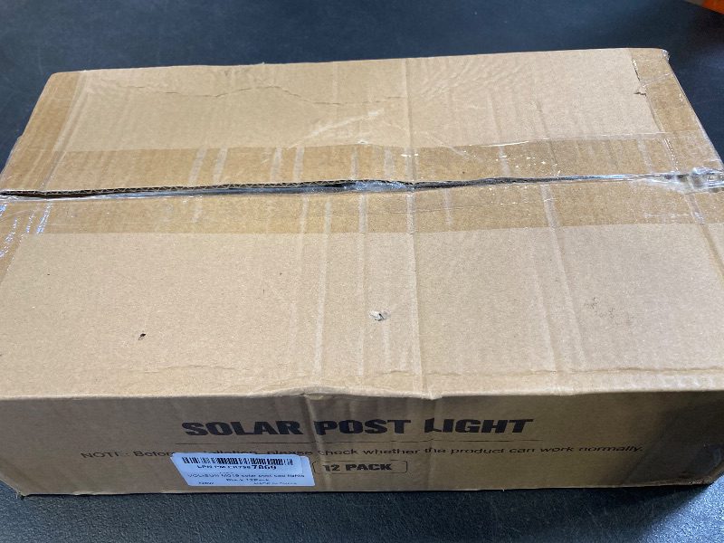 Photo 1 of VOLISUN Solar Fence Post Cap Lights 12pack, Black Solar Deck Cap Flame Light Outdoor Waterproof, High Brightness Flickering Flame SMD LED Lighting, for 4x4 Wooden/4x4 5x5 Vinyl Post