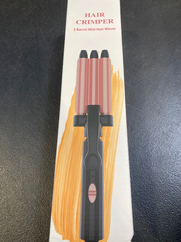 Photo 1 of CIVEYA Mini Crimper Hair Tool for Short Hair 1/2 Inch, Small Hair Crimper for Tight Beach Waves, 3 Barrel Hair Waver with Argan Oil Infused, Waver Hair Tool, Mini 3 Barrel Curling Iron, Rose gold