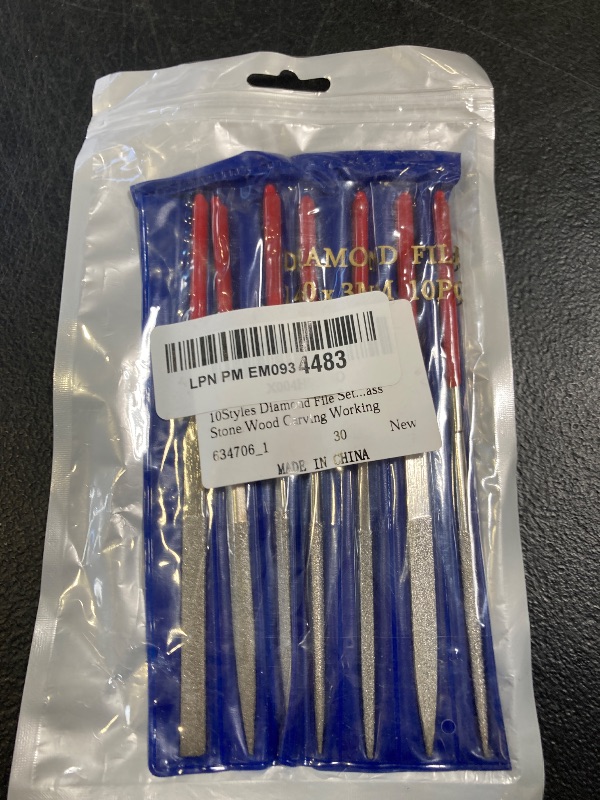 Photo 1 of 10Styles Diamond Files Set, Metal Needle File Set Small Diamond Model Files for Sharpening, 6'' Professional Jewelry Tools, Mini Hand Diamonds File for Jewelers Glass Stone Wood Carving Working