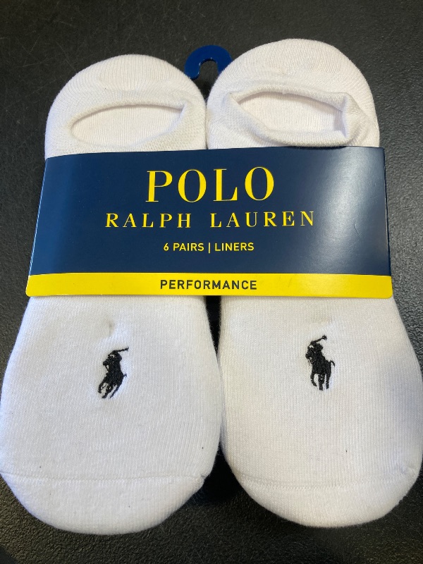 Photo 1 of POLO RALPH LAUREN Men's Athletic Performance Cotton Low Cut Socks-6 Pair Pack-Moisture Wicking Mesh, Gray Assorted-No Show, 6-12.5