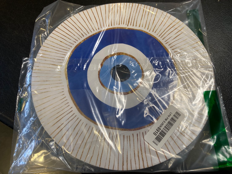 Photo 1 of Stupell Industries Contemporary Evil Eye Nazar Shape Wood Wall Art, Design by Ziwei Li, 12 x 12, Wall Plaque