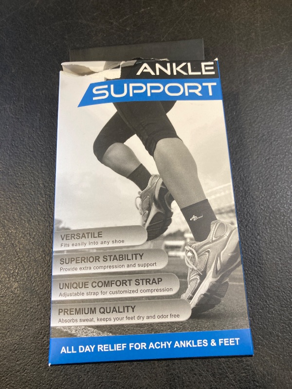 Photo 1 of ABIRAM Ankle Brace for Women & Men, Ankle Compression Sleeve, Foot Sleeve with Strap (1 Pair), Ankle Support for Sprained Foot & Arch, Plantar Fasciitis Relief Socks, Achilles Tendonitis, Sports
