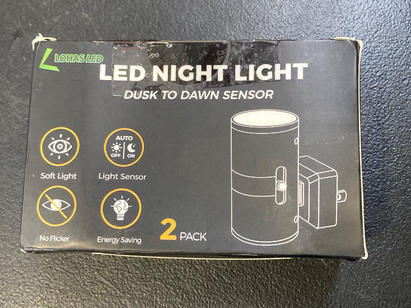 Photo 1 of L LOHAS LED Night Light, Automatic Night Lights Plug into Wall, 2 Pack Nightlights With Light Sensor, 3000K Soft White 0-100LM Dimmable Modern Nightlight for Kids Bedroom Hallway