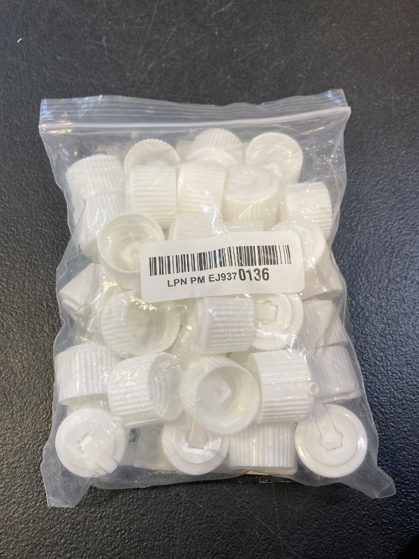 Photo 1 of OLYCRAFT 36pcs 24/410 Flip Top Dispensing Caps White Replacement Bottles Caps Reusable Plastic Bottle Cap Flip Top Lids for Shampoo Moisturizer Squeeze Bottles Dispensing Cap - Inner Diameter 24mm