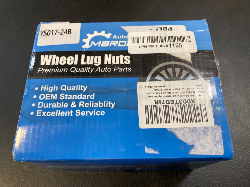 Photo 1 of Set of 24, 14 mm x 1.5 Wheel Spike Lug Nuts, M14x1.5 Conical Bulge Seat, Closed End Spiked Lug Nuts with 1 Socket Key for Silverado Sierra 1500Aftermarket Wheel Silver