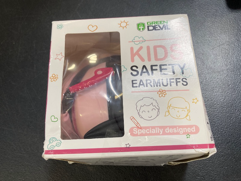Photo 1 of GREEN DEVIL Kids/Toddler Ear Protection Safety Ear Muffs Design For Age 3-16 Noise Cancelling Headphones SNR 27.4dB Hearing Protection Earmuffs Sensory Headphones for Autism Kids (Pink)