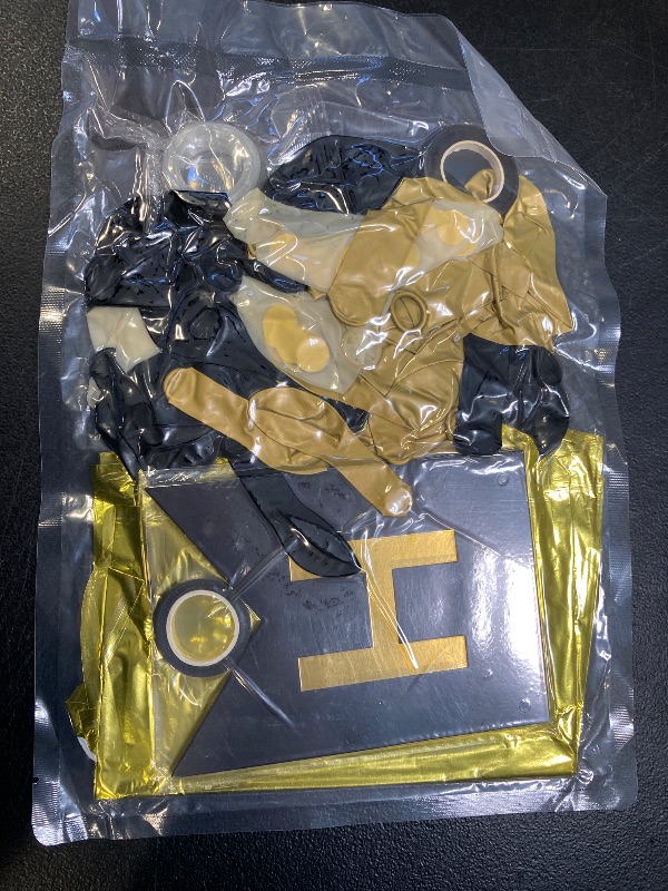 Photo 1 of 90th Birthday Decorations for Men Women with Happy 90th Birthday Decorations Banner 90 Balloon Number, Black and Gold 90th Birthday Balloons Kit for 90th Birthday Party Decorations