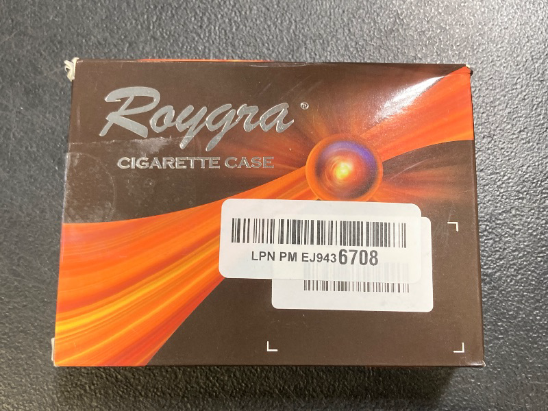 Photo 1 of roygra Cigarette Case (2 Pack), Magnetic Switch 20pcs Cigarette Holder Case for Men Women, Cigarettes Smoking Accessories, Metal and Plastic Box for Smoke (Blue + Rosegold, 85mm King Size)