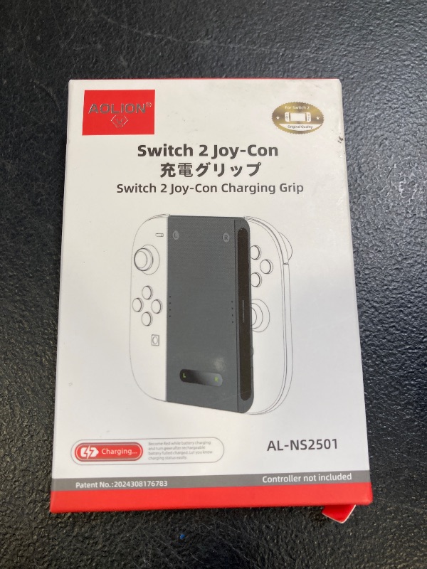 Photo 1 of Charging Grip for Switch 2 J0ycon ?NS 2 Charge Grip Compatible with Nintendo Switch 2 J0ycon, Play While Charging, Portable NS 2 Controller Charger with Indicators - Black